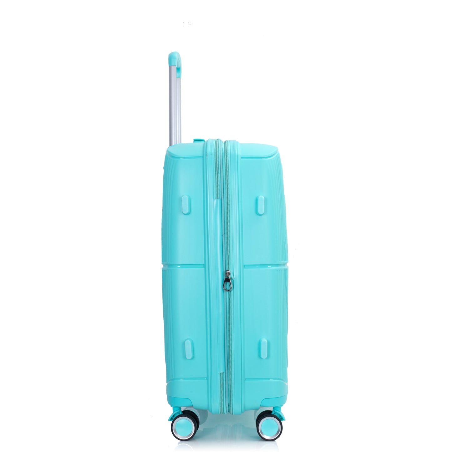 Expandable Hardshell Suitcase Double Spinner Wheels PP Luggage Sets Lightweight Durable Suitcase with TSA Lock,3-Piece Set (20/24/28) , Lake Blue