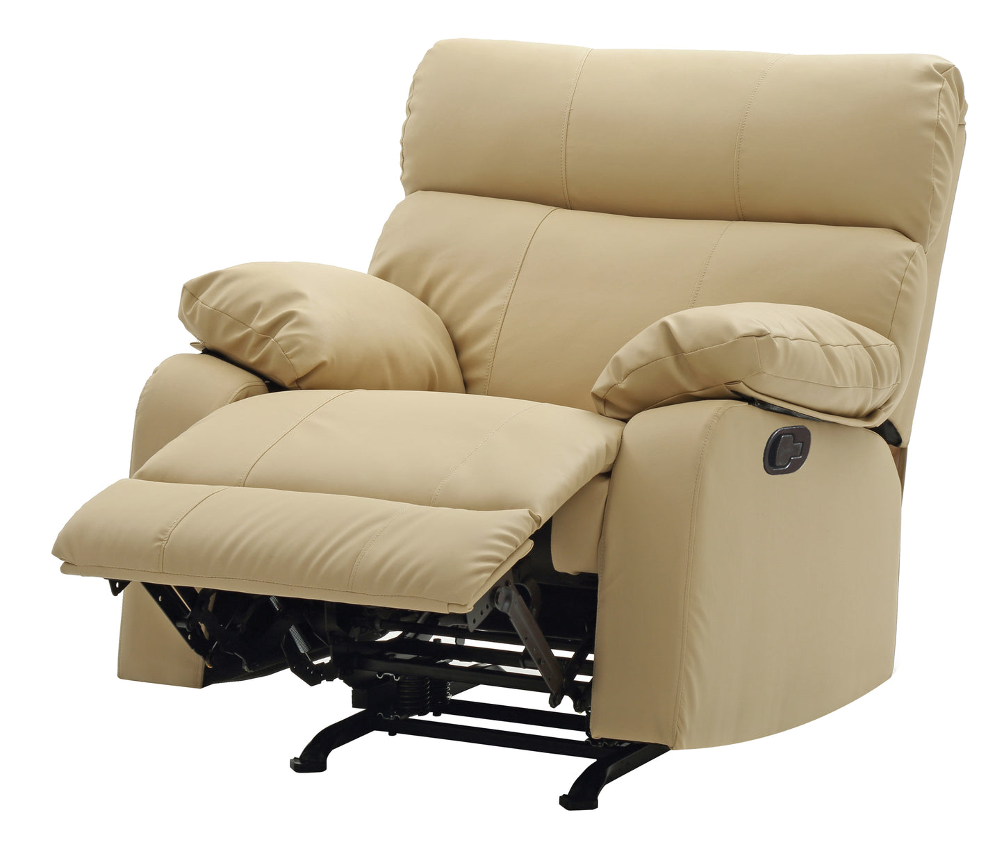 Manny G536-RC Beige Rocker Recliner with PU Material