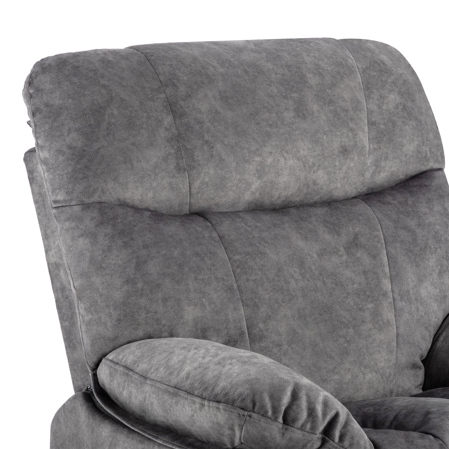 Oversized Modern Velvet Power Lift Recliner With Heating and Massage, 39.4 Wide