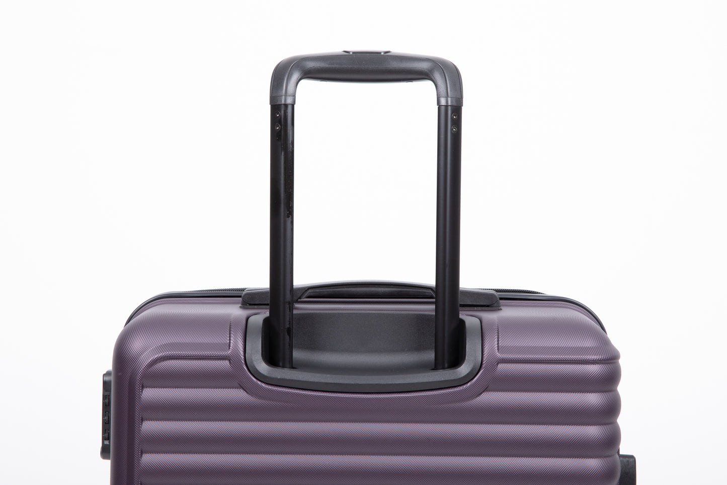 3 Piece Luggage Sets ABS Lightweight Suitcase with Two Hooks, Spinner Wheels, TSA Lock, (20/24/28) PURPLE