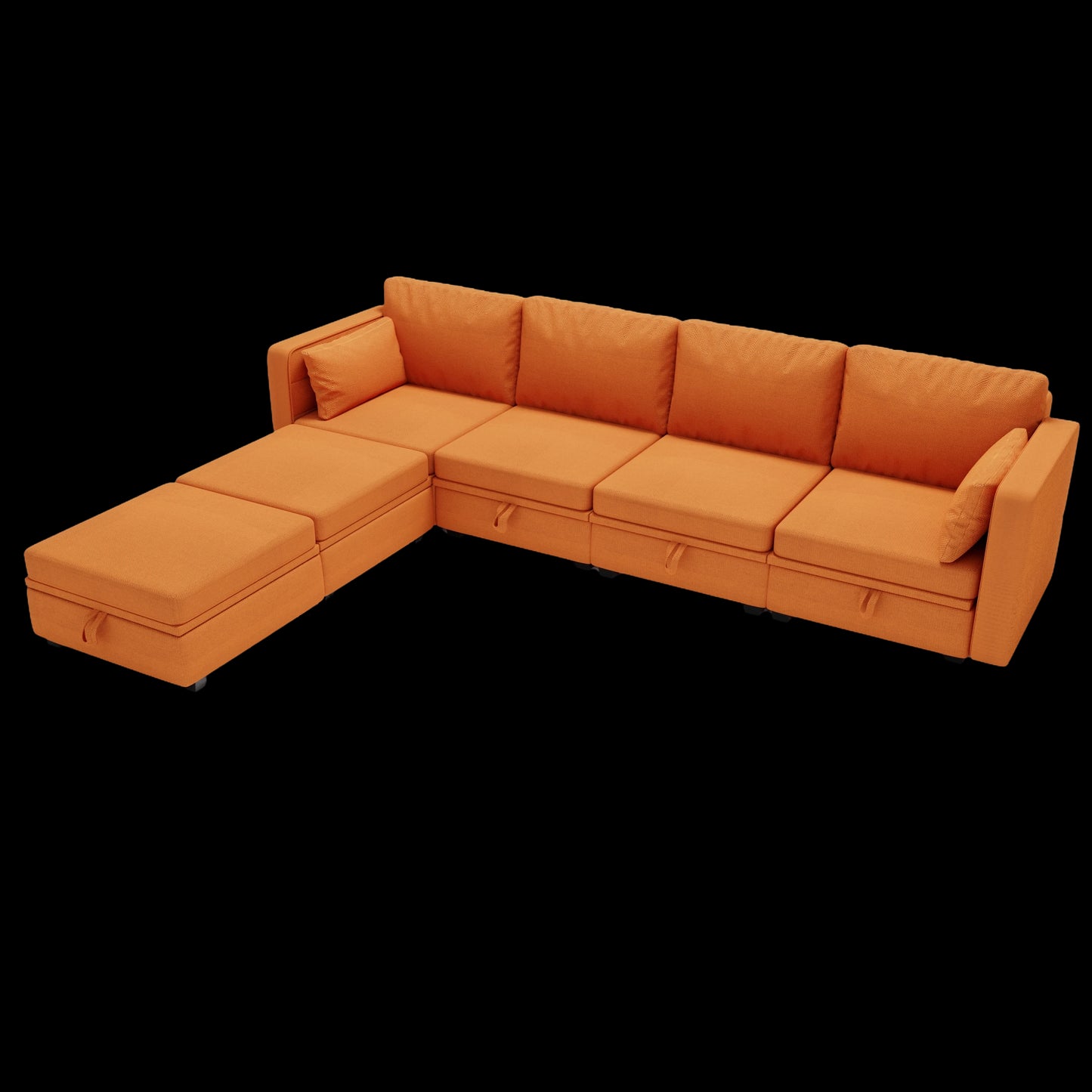 UNITED WE WIN Modular Sectional Sofa U Shaped Modular Couch with Reversible Chaise Modular Sofa Sectional Couch with Storage Seats