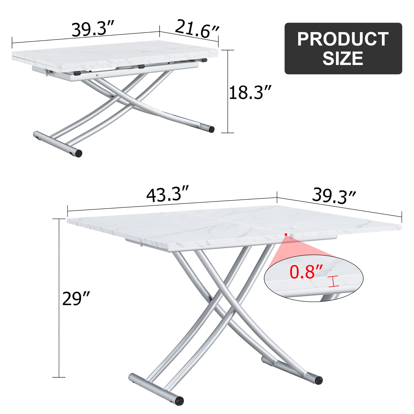 Versatile Minimalist Lift Table with Adjustable Height and Foldable Design