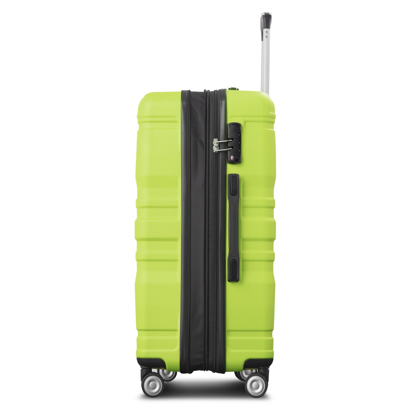 Luggage Sets New Model Expandable ABS Hardshell 3pcs Clearance Luggage Hardside Lightweight Durable Suitcase sets Spinner Wheels Suitcase with TSA Lock 20''24''28''(Lime)