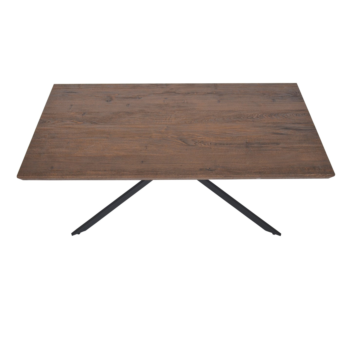 Wooden Coffee Table with Boomerang Legs in Sonoma Brown and Black