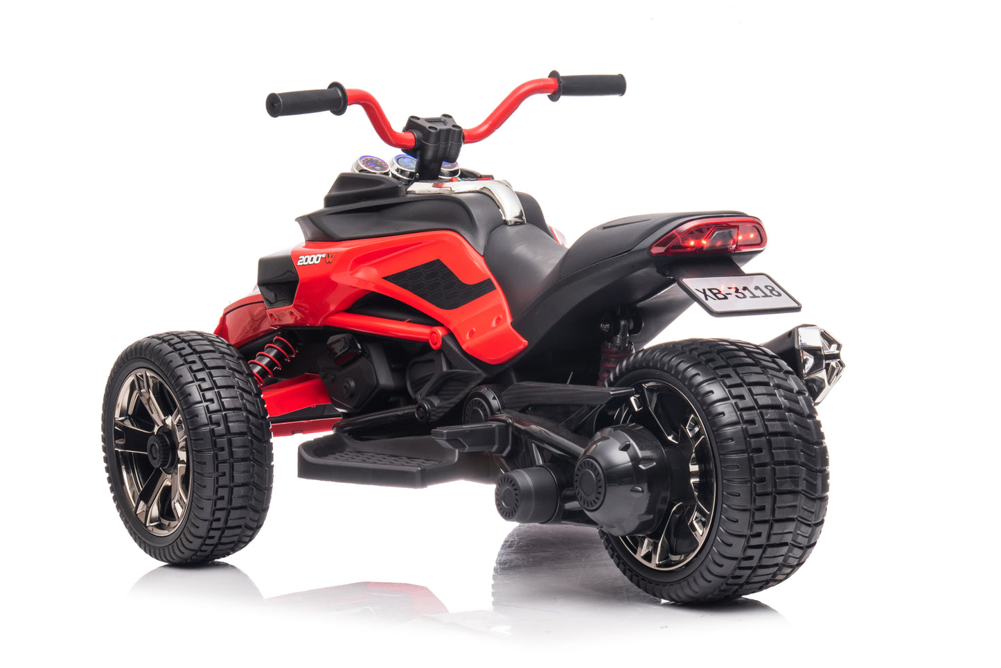 24V Kids Ride On ATV, 3 Wheeler Electric Vehicle, Battery Powered Ride on Motorcycle for Boys Girls with LED Lights, Music, High Low Speed, Soft Start