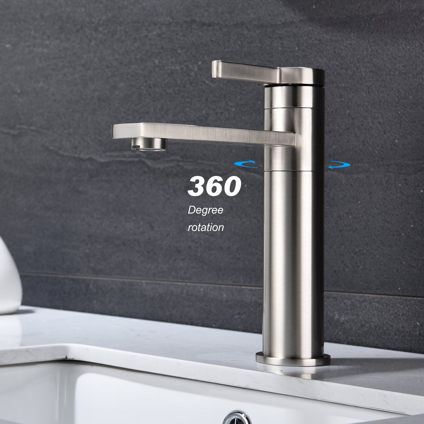 Single Hole Bathroom Faucet with Easy Single-Handle Operation