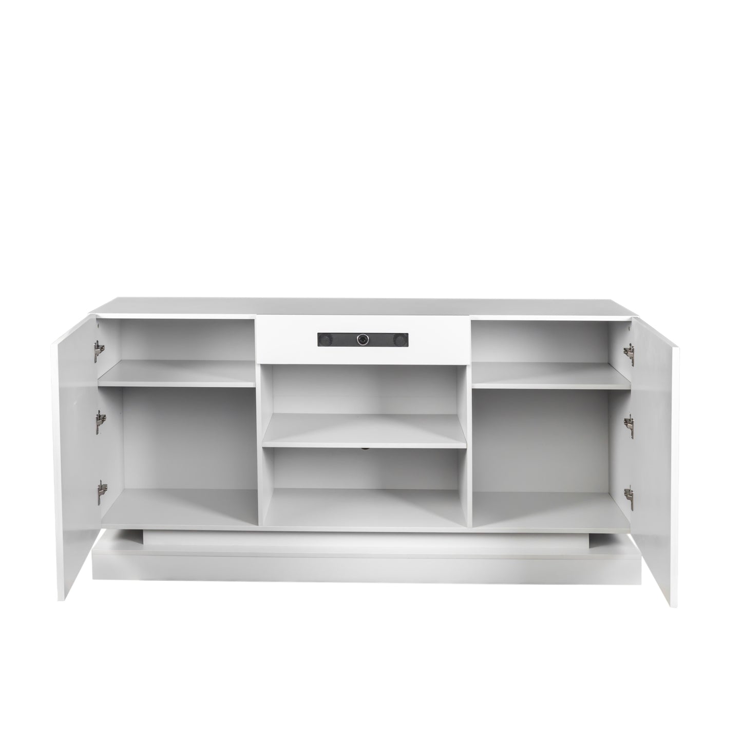 Sleek TV Stand with Bluetooth Speaker and LED Lighting