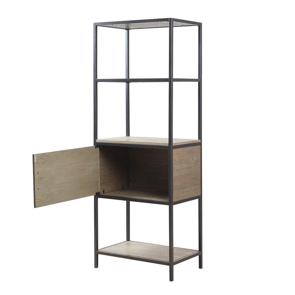 3-Shelf Bookcase with Storage Cabinet