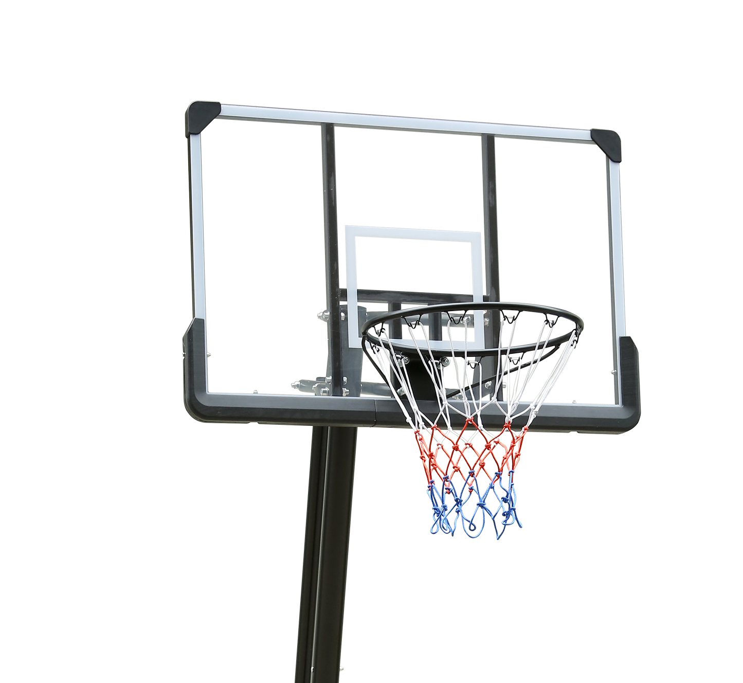 Use for Outdoor Height Adjustable 7.5 to 10ft Basketball Hoop 44 Inch Backboard Portable Basketball Goal System with Stable Base and Wheels