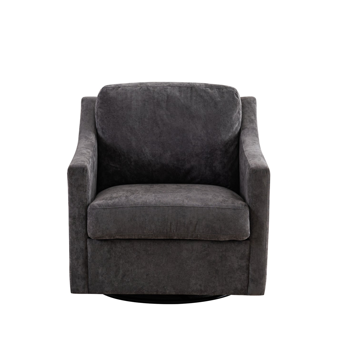 Large swivel chair, upholstered armchair, modern chair, skin-friendly gradient color linen fabric, comfortable to sit. Suitable for reception living room, gray