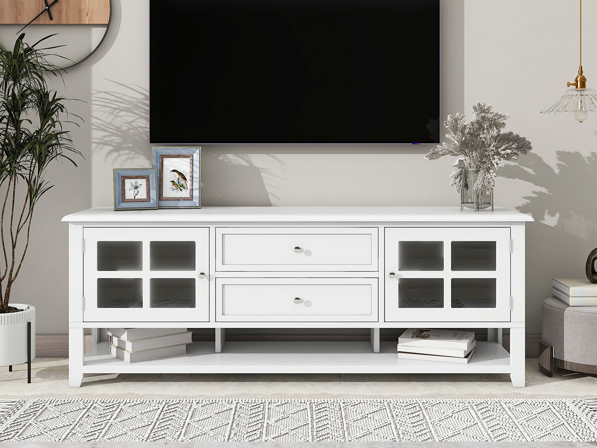 Elegant 60-Inch TV Stand with Versatile Storage Options and Contemporary Style