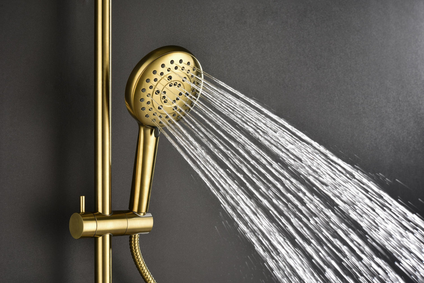 Luxurious Brass Shower System with Hand Shower, Soap Dish, and Rain Showerhead