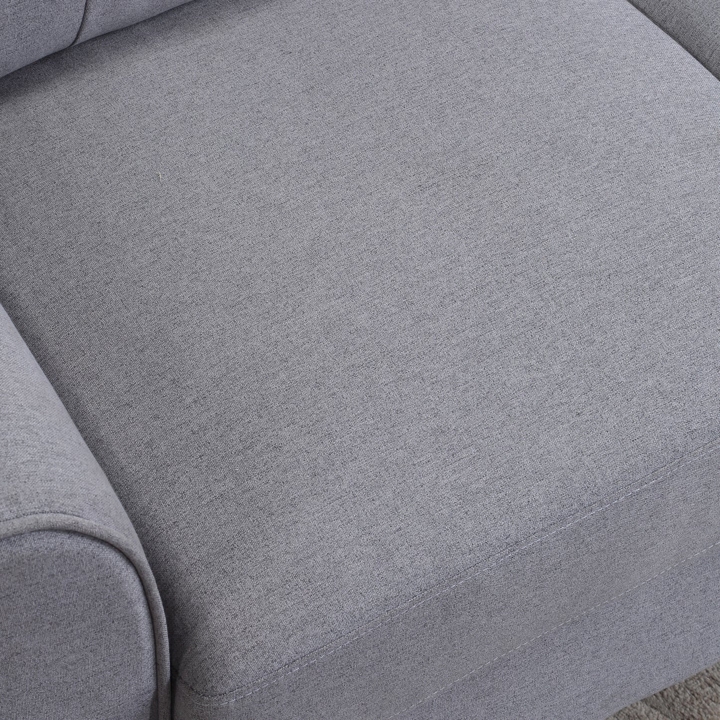 Contemporary 79.9 Light Grey-Blue Linen Sofa for Modern Living Rooms or Offices