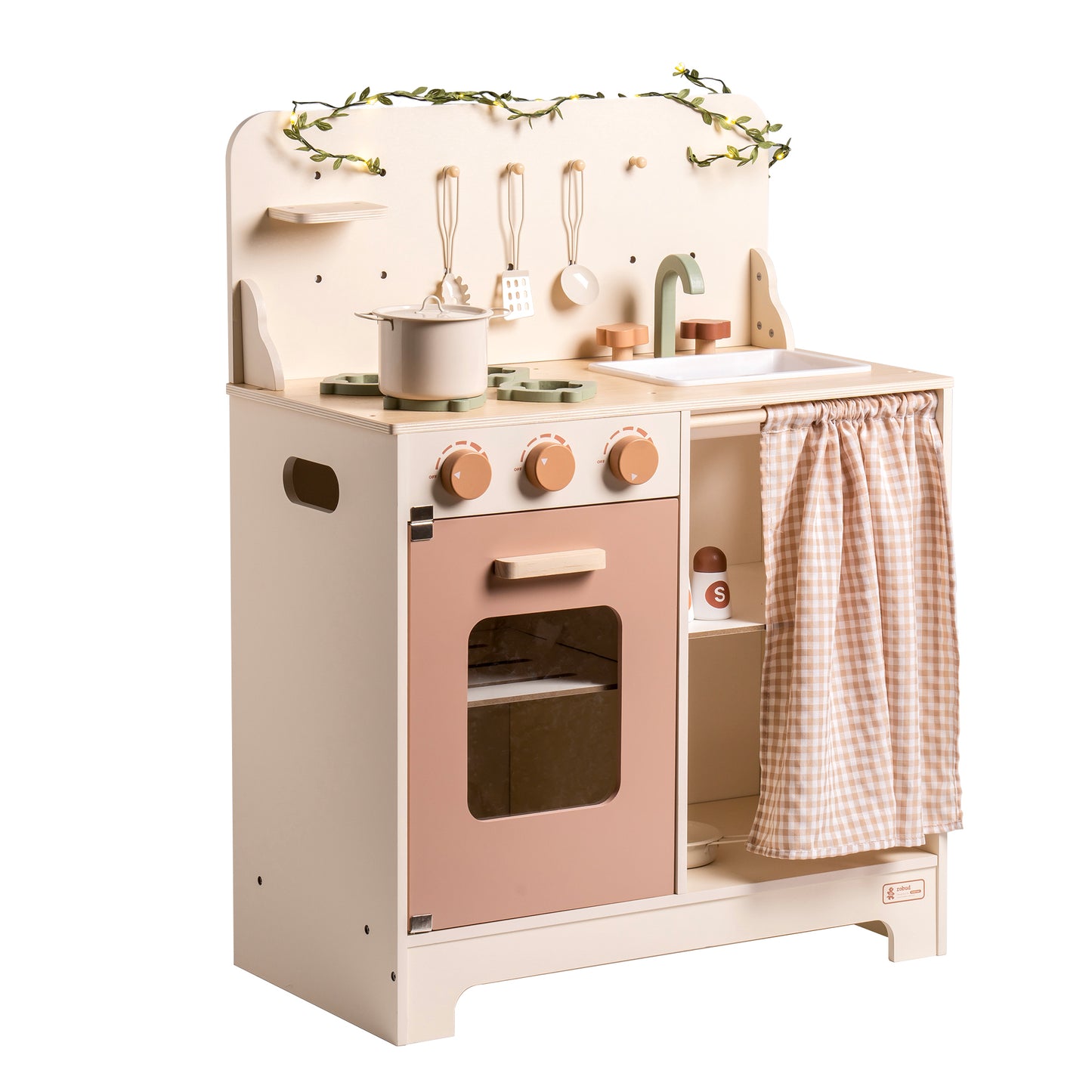 Cream Kitchen Playset with Bohemian-inspired Design for Kids