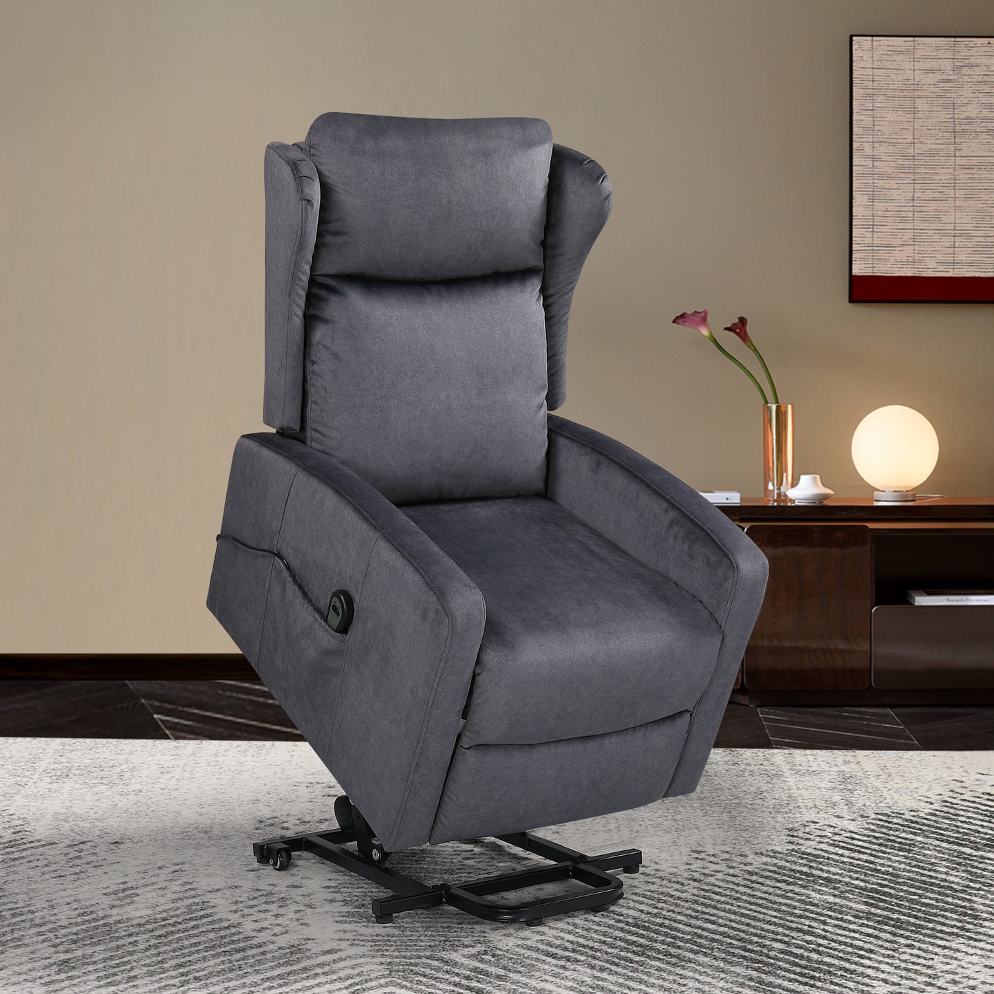 Adjustable Power Lift Recliner Chair with Remote Control