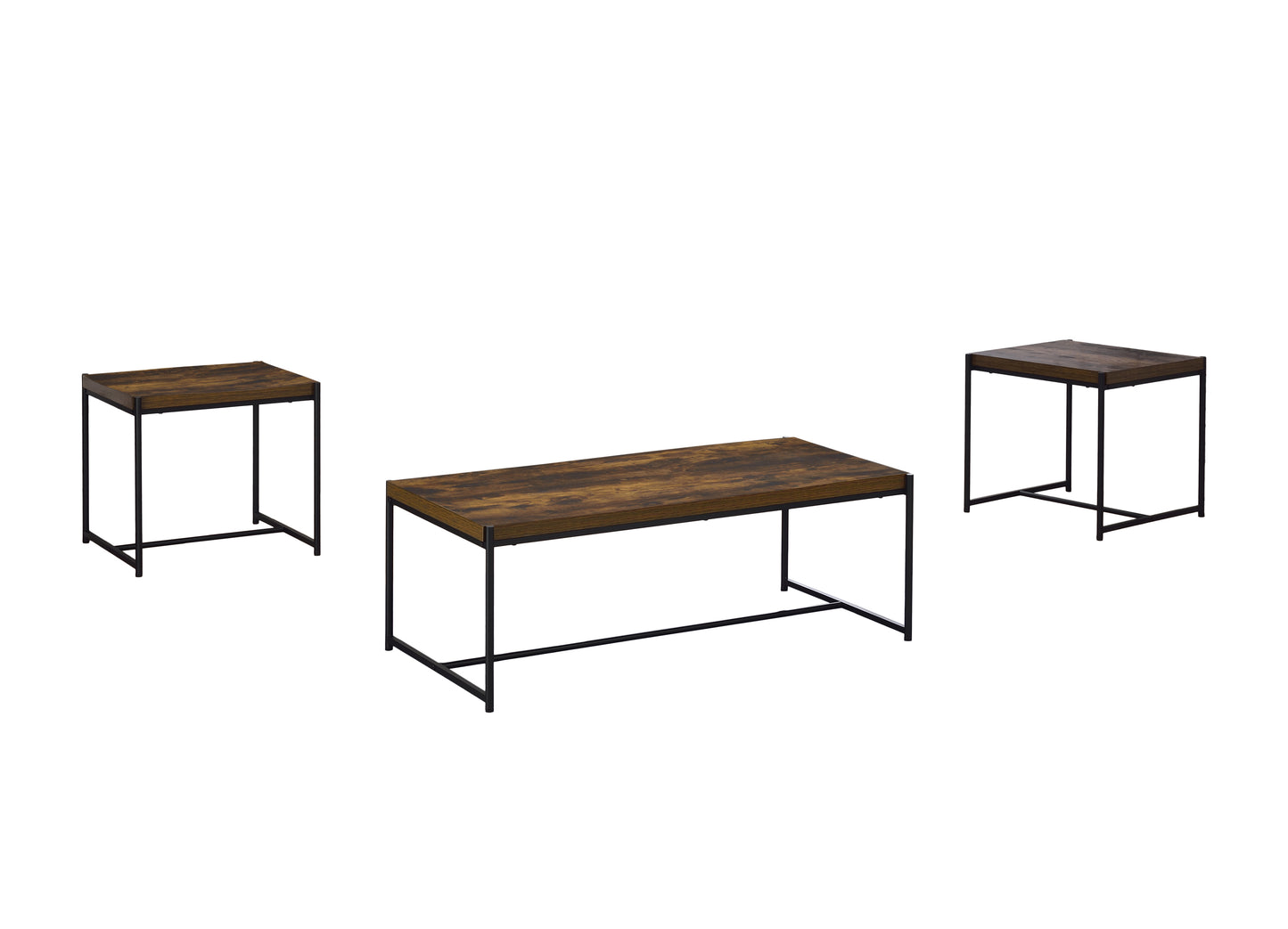 Elegant 3-Piece Brown Coffee and End Table Collection