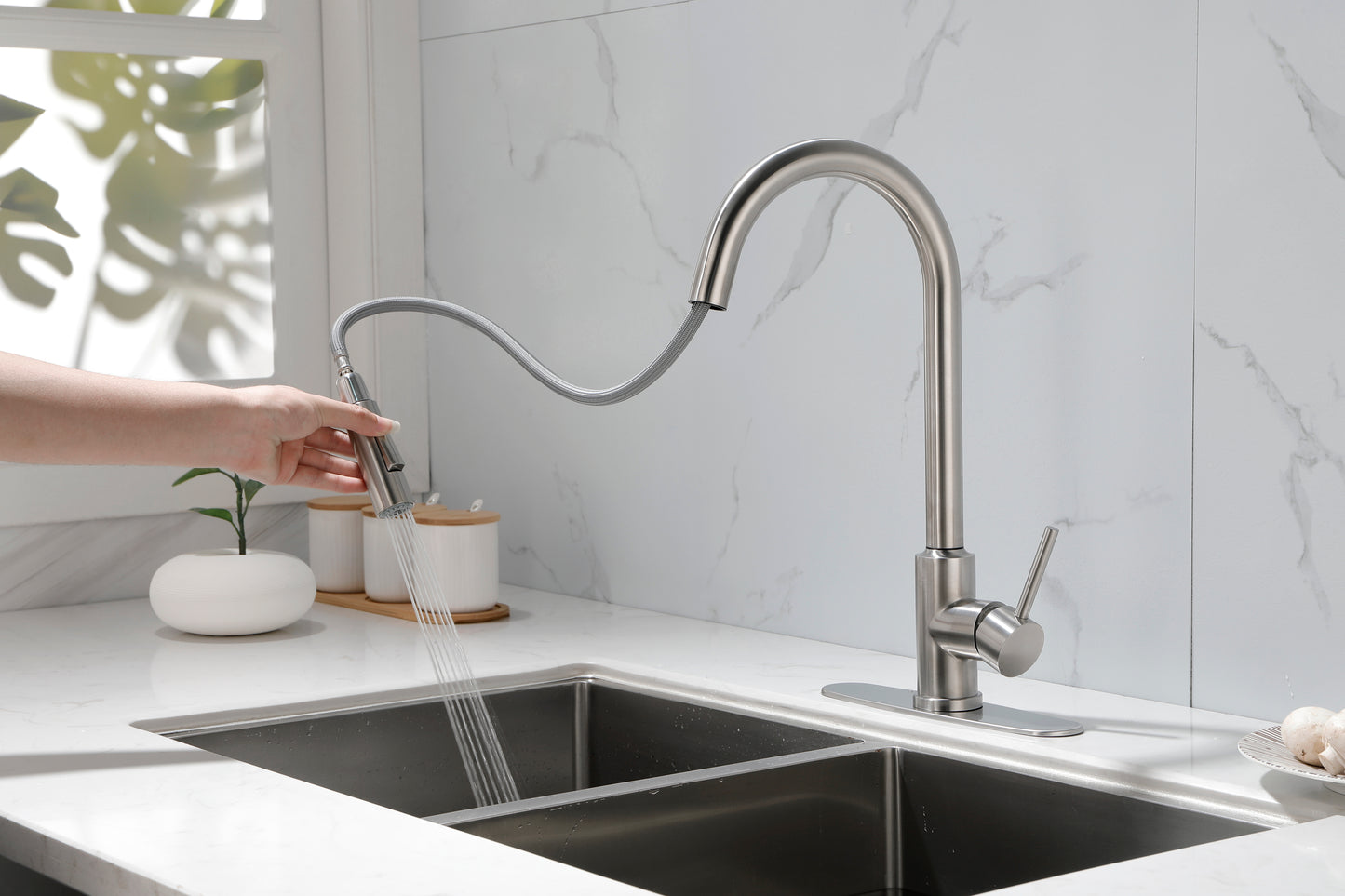 Touch Kitchen Faucet with Pull Down Sprayer