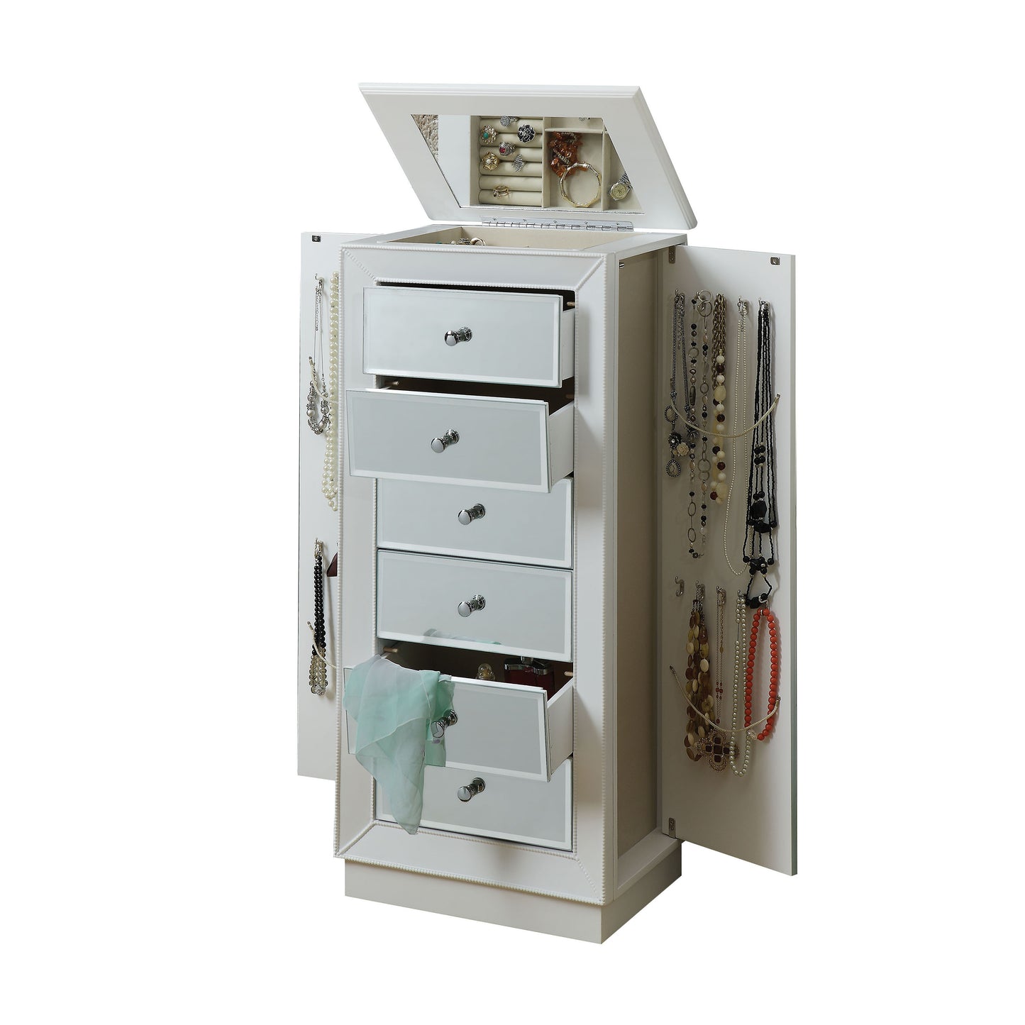 Talor Jewelry Armoire in White 97171