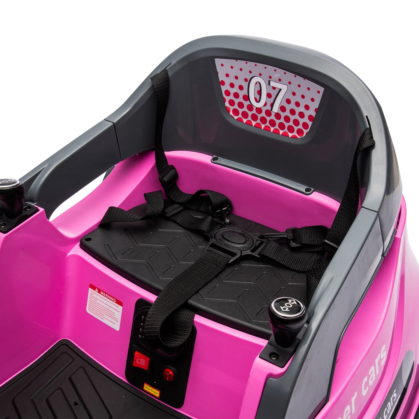 12V Pink Bumper Car with Remote Control and LED Lights