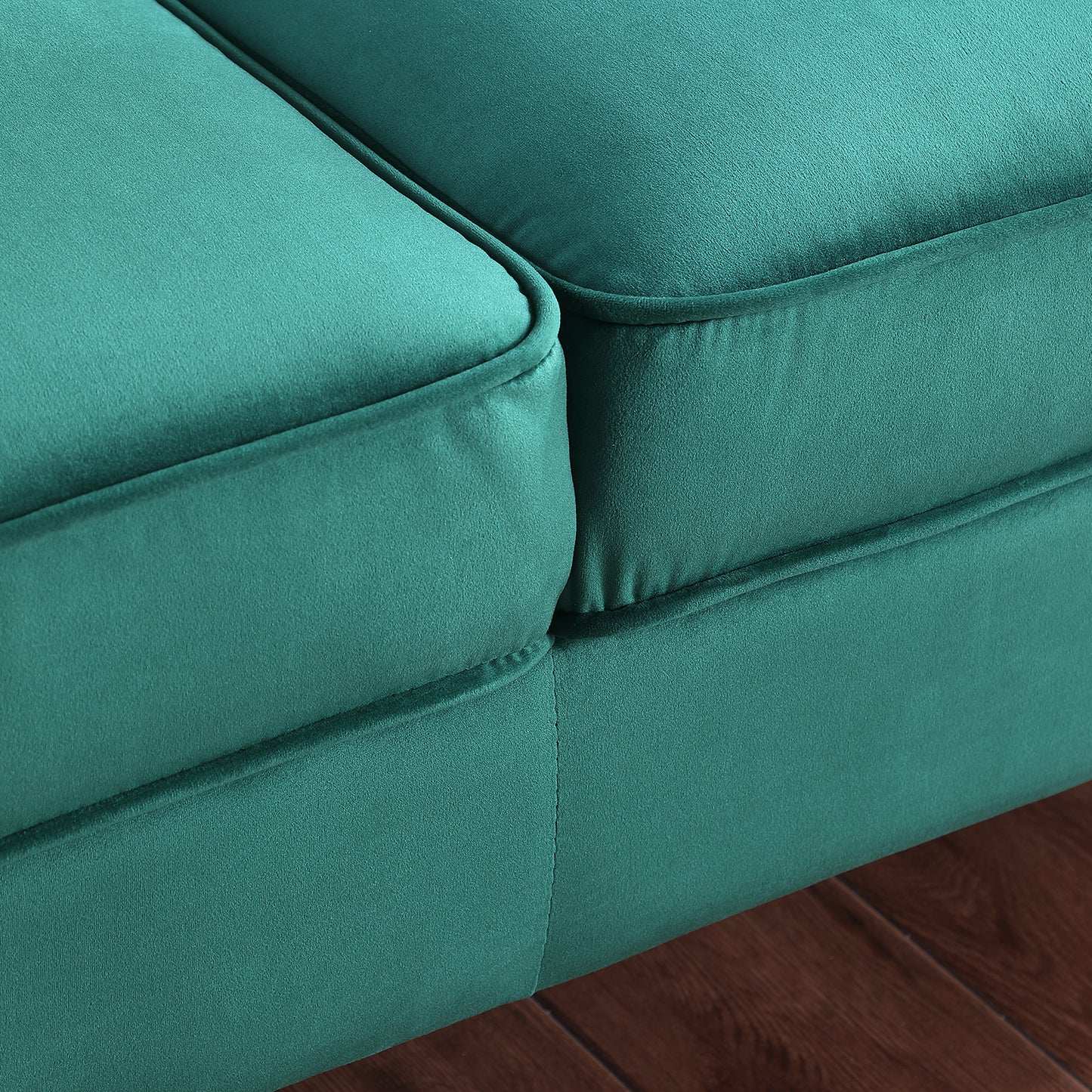 Modern Dark Green Velvet Chesterfield 3-Seater Sofa