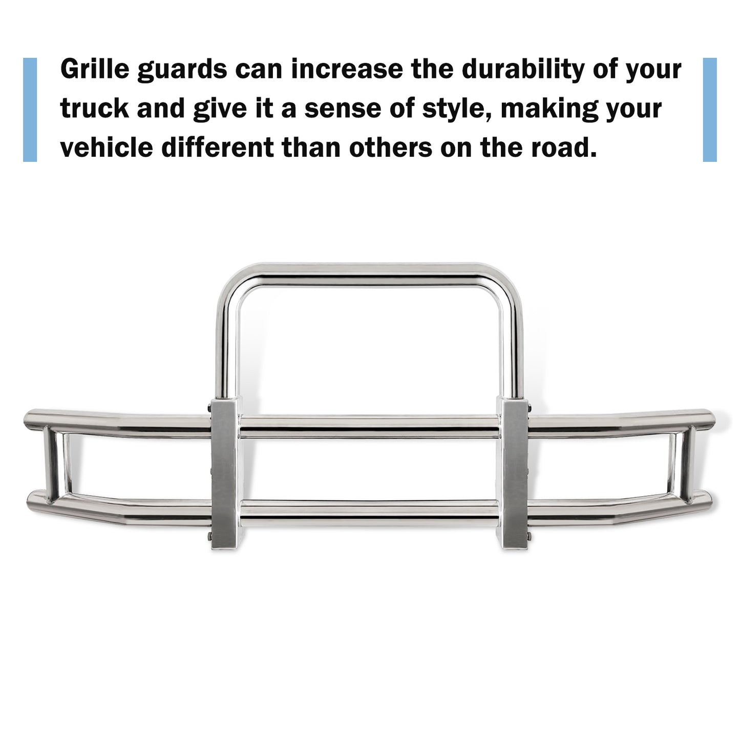 Deer Guard for Freightliner Cascadia 2008-2017 with Stainless Steel Brackets