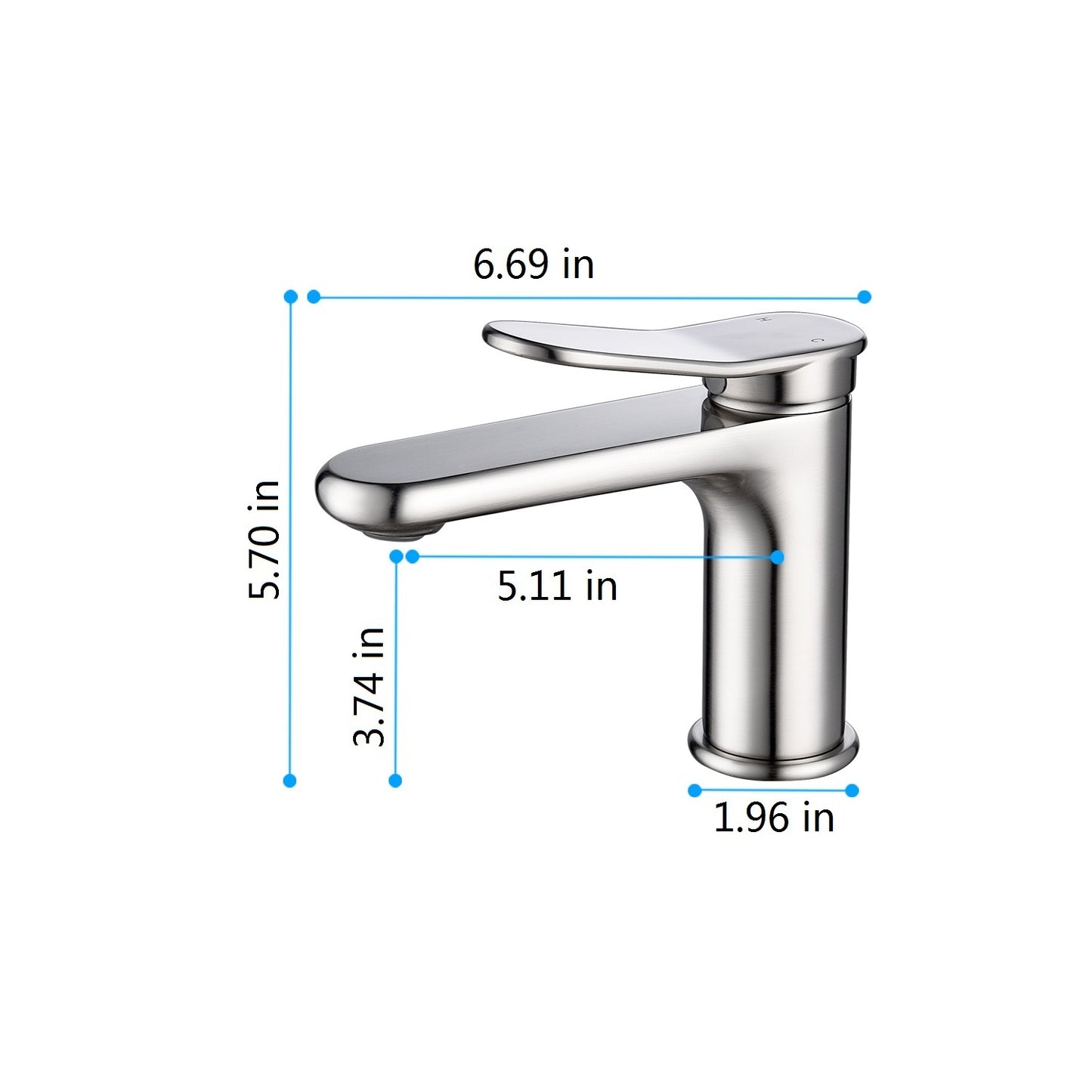 Elegant Single Handle Brushed Nickel Bathroom Faucet