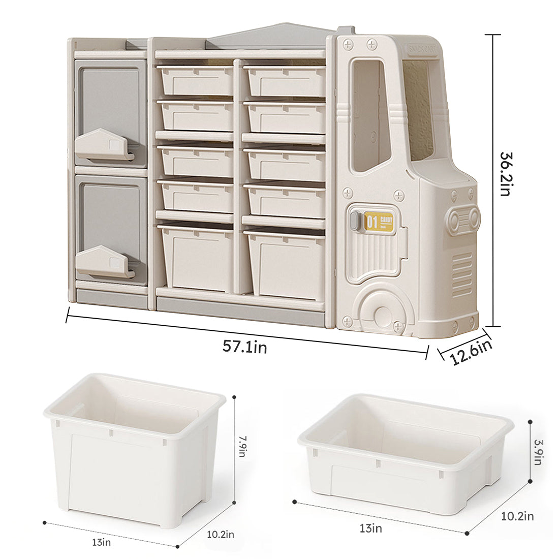 Kids' Multi-Functional Toy Storage Cabinets