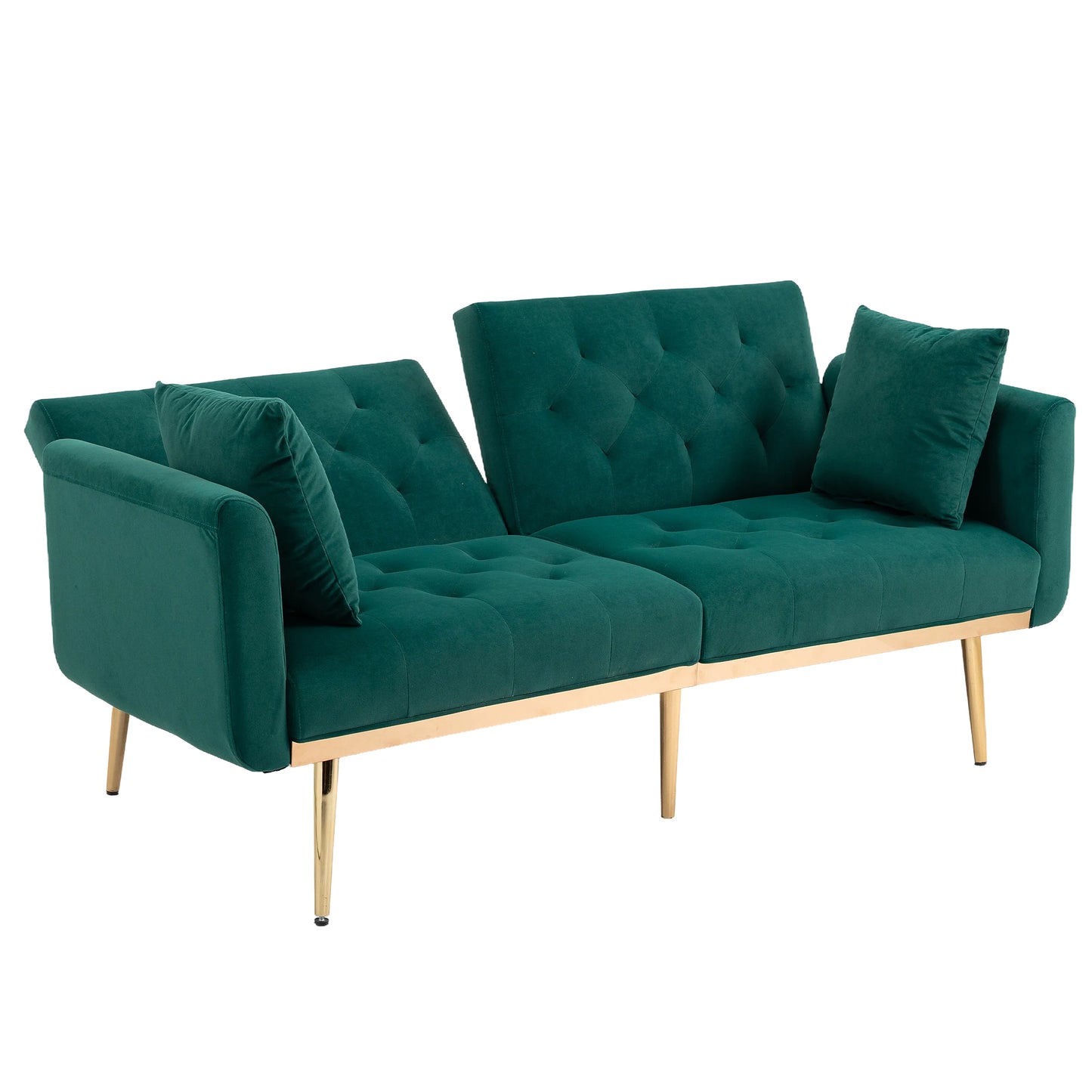 Velvet  Sofa , Accent sofa .loveseat sofa with metal  feet