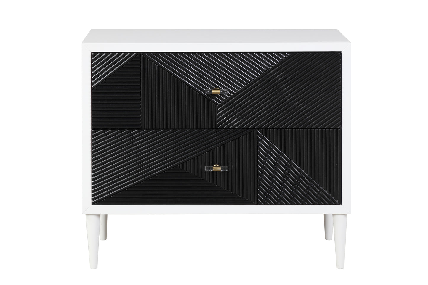 Dubni Accent Table in White & Black Finish AC00394