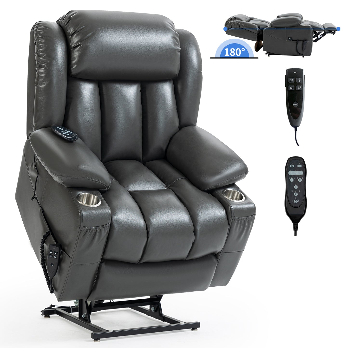 Luxurious Power Lift Recliner Chair with Massage and Heating Functions