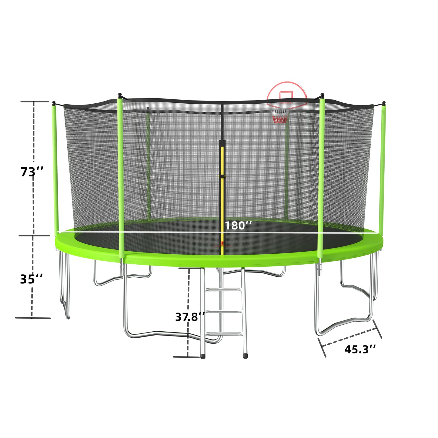 15FT trampoline green