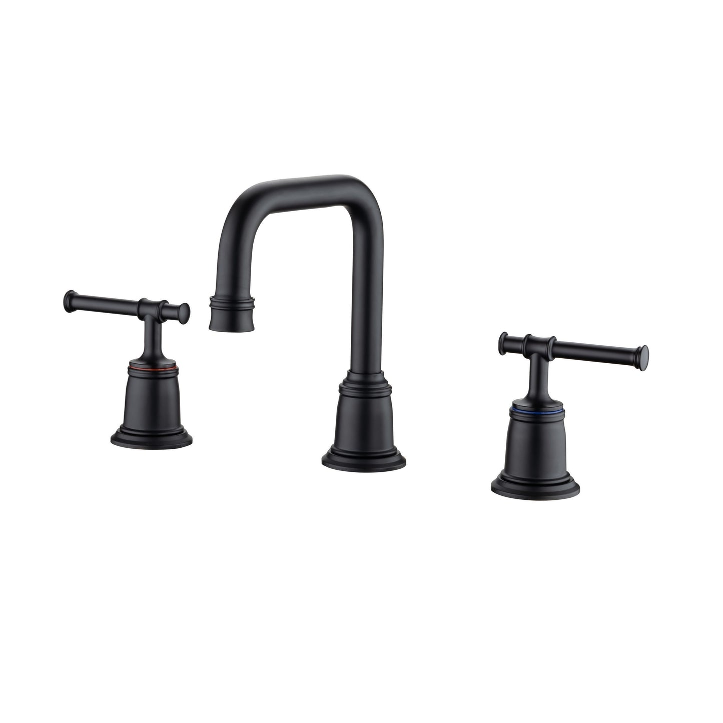 Durable Matte Black Bathroom Faucet Set With Drain Assembly