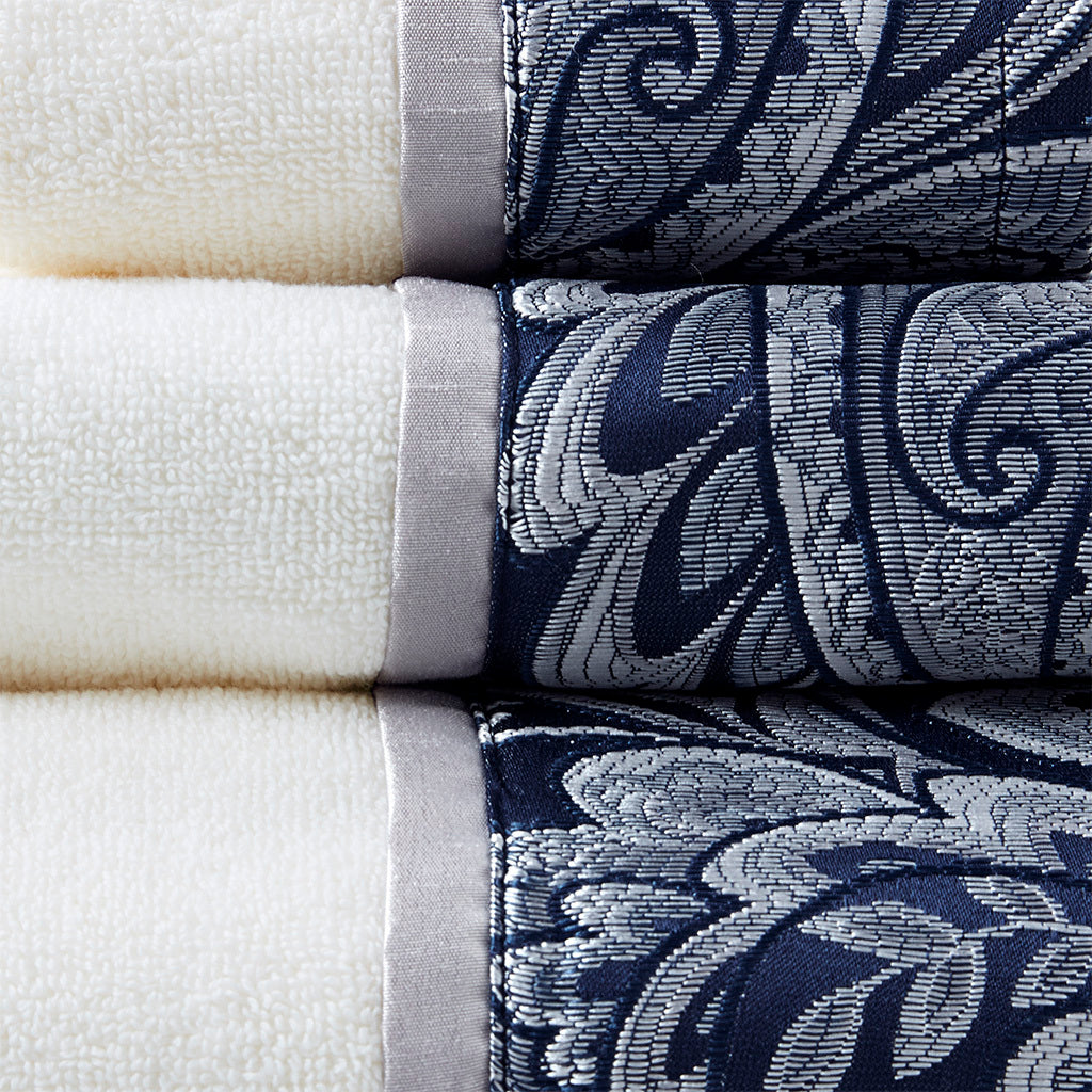 Luxurious Madison Park Aubrey Jacquard Towel Set - 6 Pieces