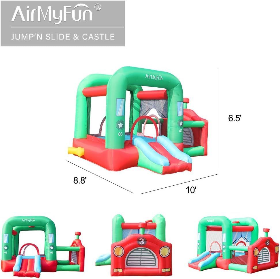 AirMyFun Bounce House with Slide and Blower for Kids 3-12