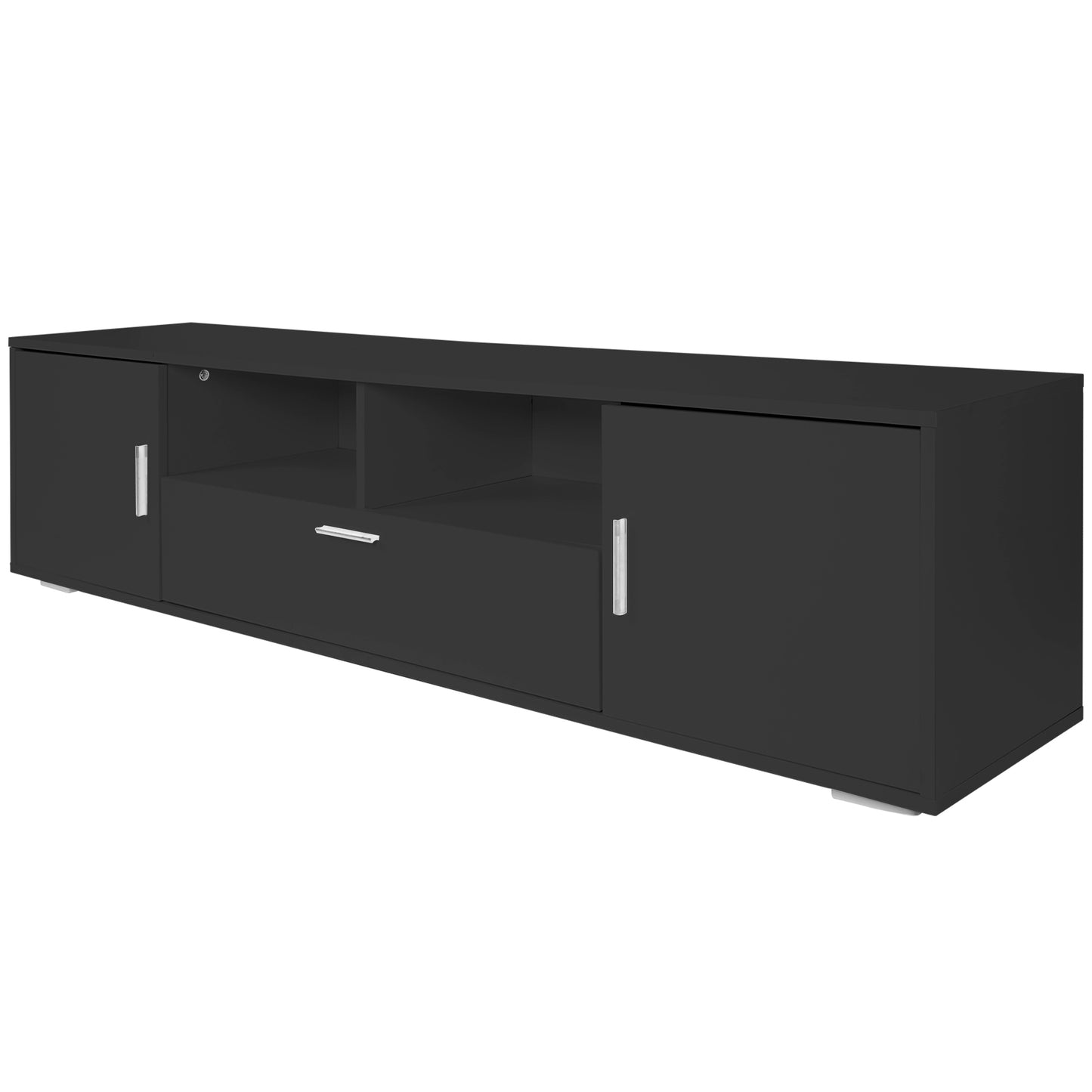 Sleek LED TV Stand with Storage - Enhanced Entertainment Center for Up to 75-inch TVs