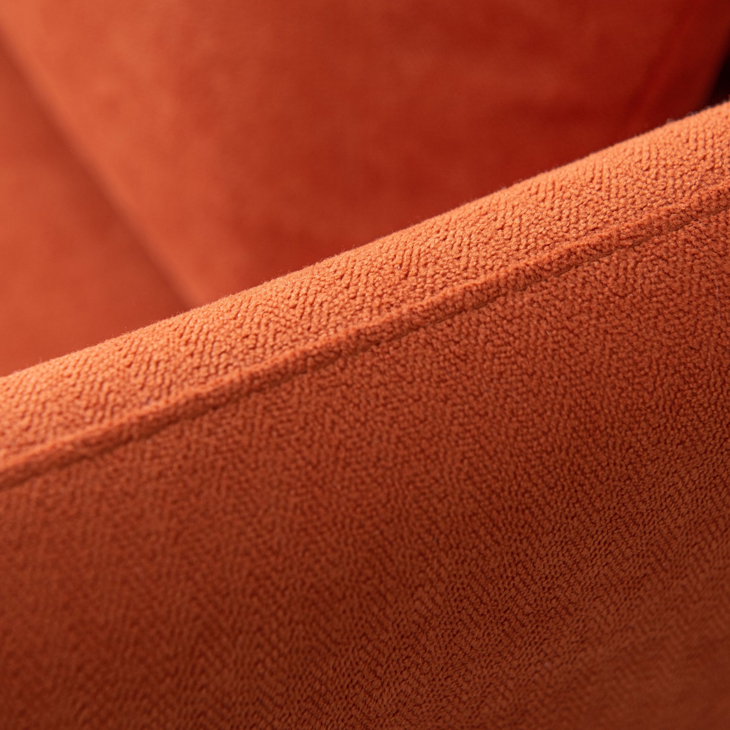 Modern fabric accent armchair,upholstered single sofa chair,Orange Cotton Linen-30.7''