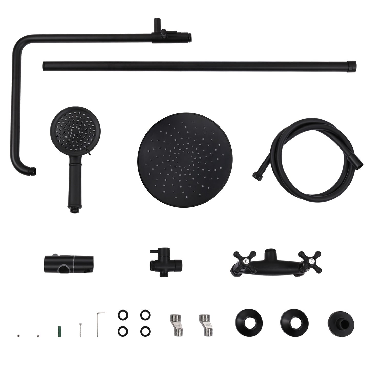 Adjustable Oil Rubbed Bronze Wall Mounted Shower System with Five Function Handheld Spray