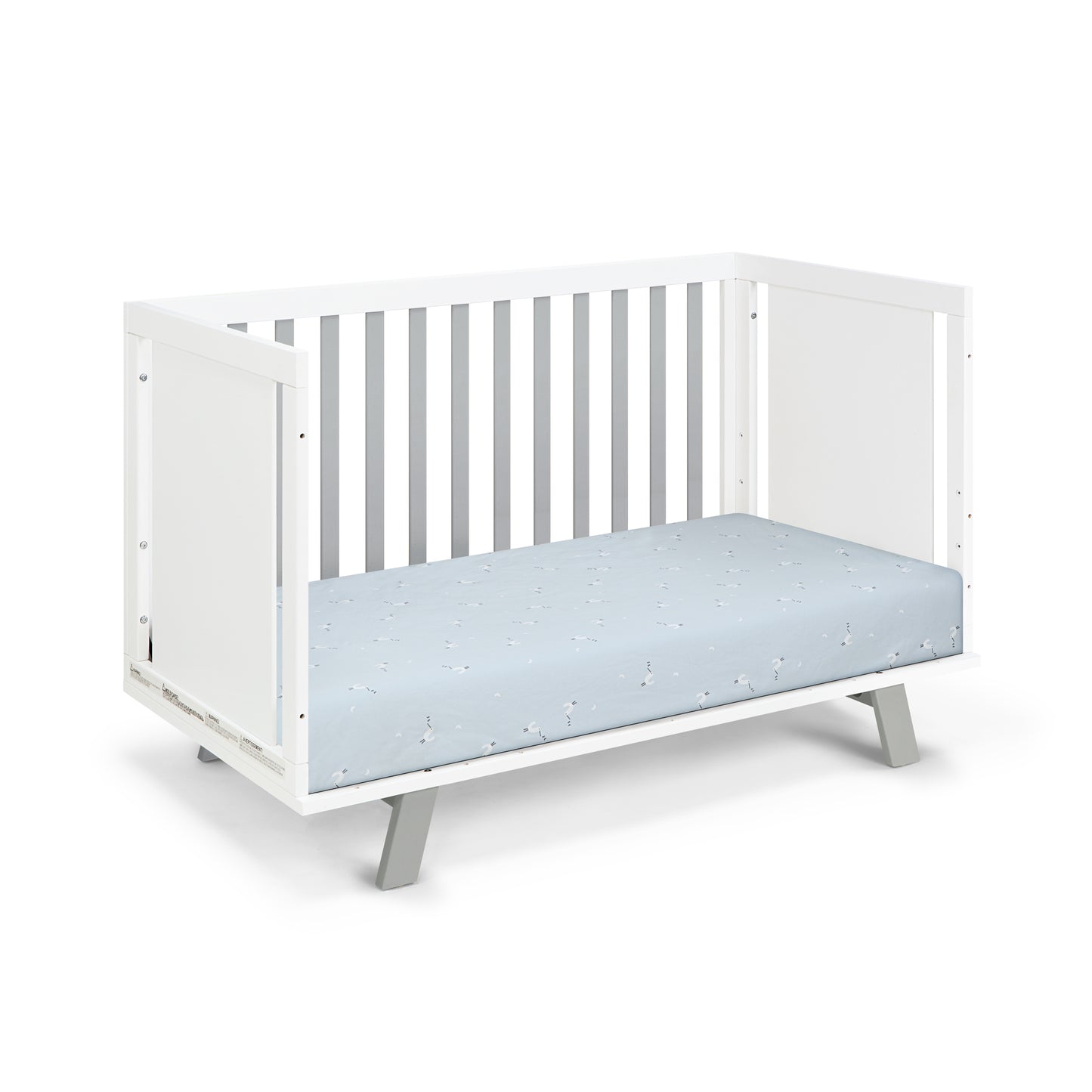 Livia 3-in-1 Convertible Island Crib White/Gray