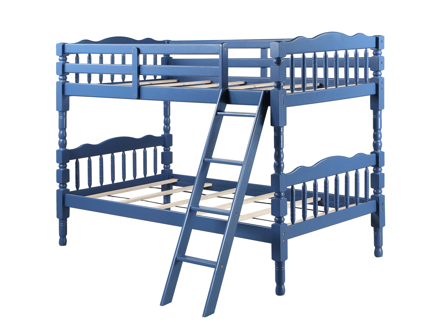 Rustic Deep Blue Twin Bunk Bed in Homestead Collection BD00865