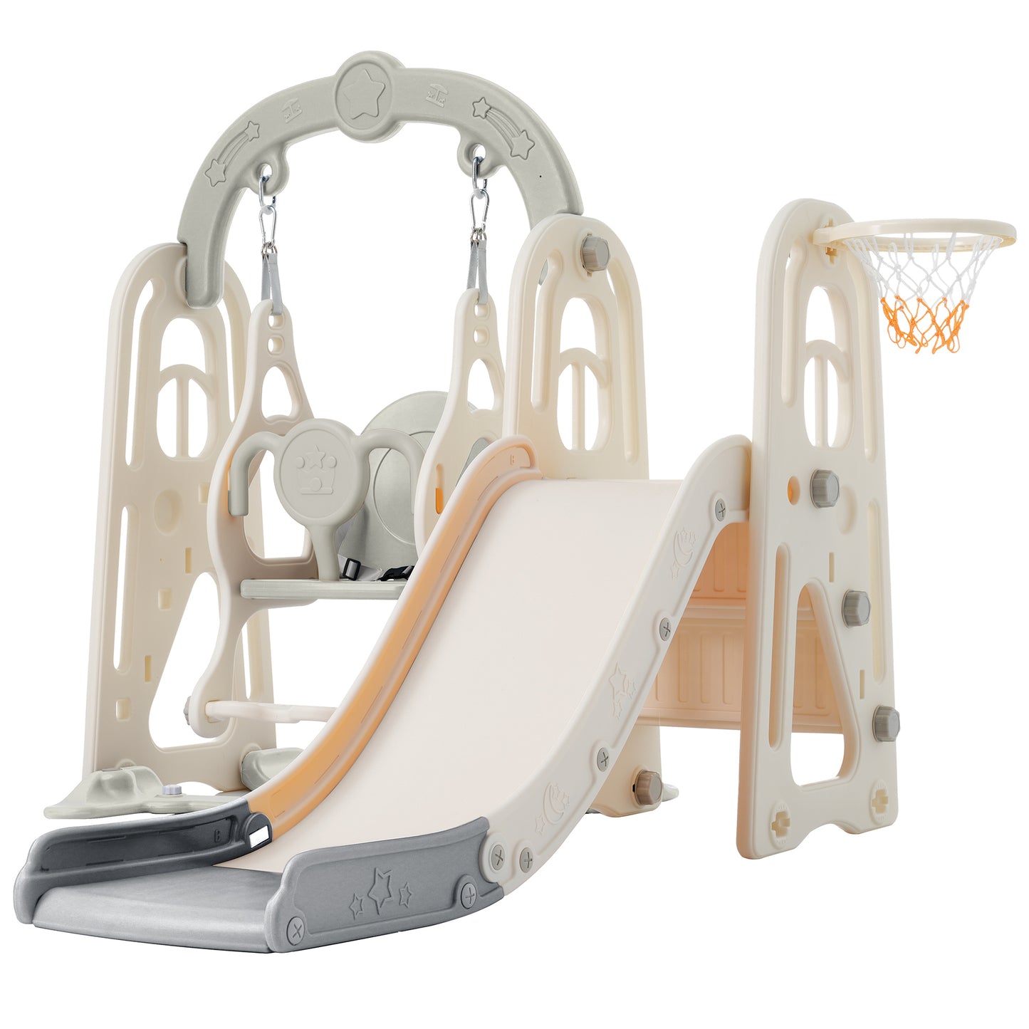 3 in 1 Toddler Swing and Slide Playset with Alphabet Theme