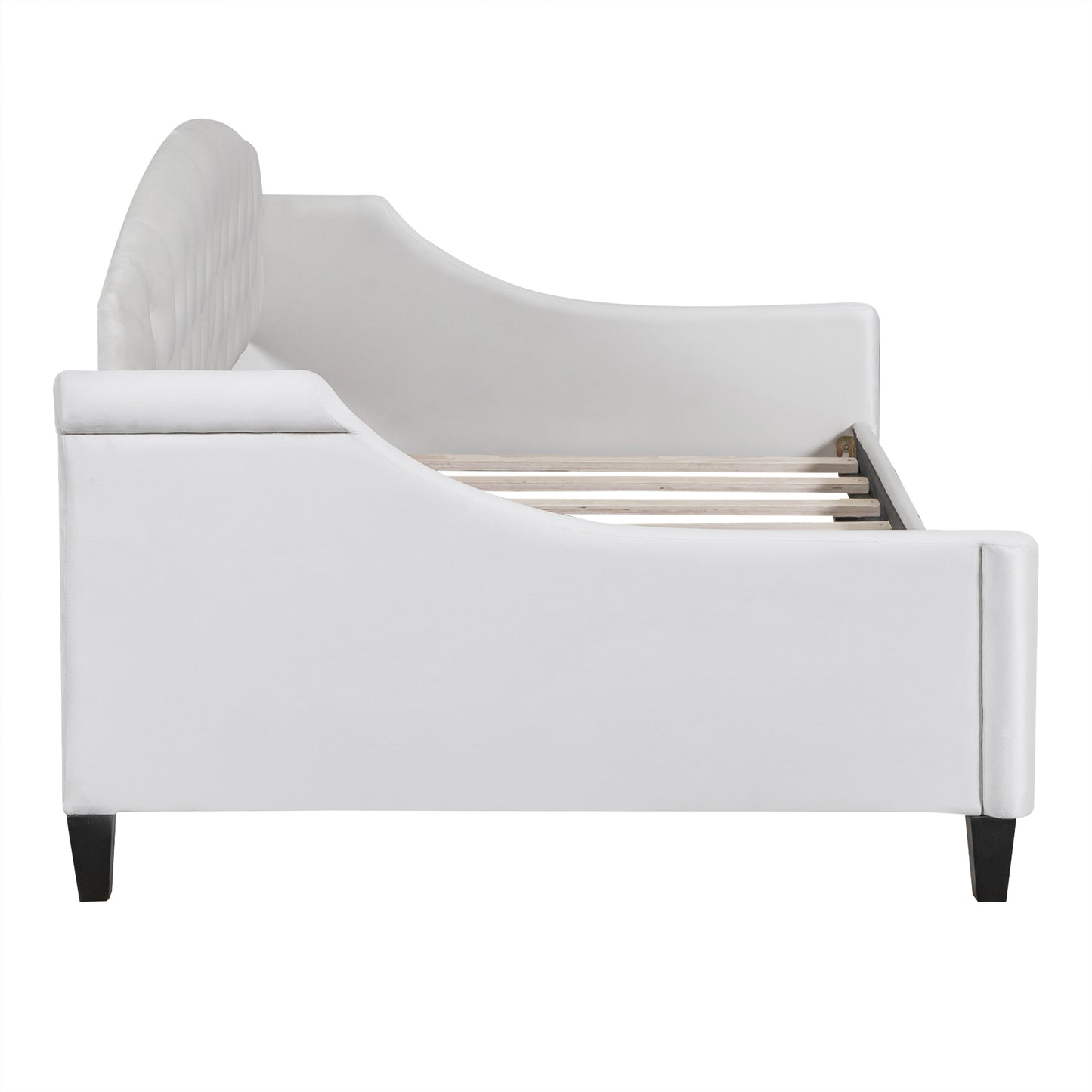 Modern Luxury Tufted Button Daybed,Twin,Beige(Expected Arrival Time:12.28)