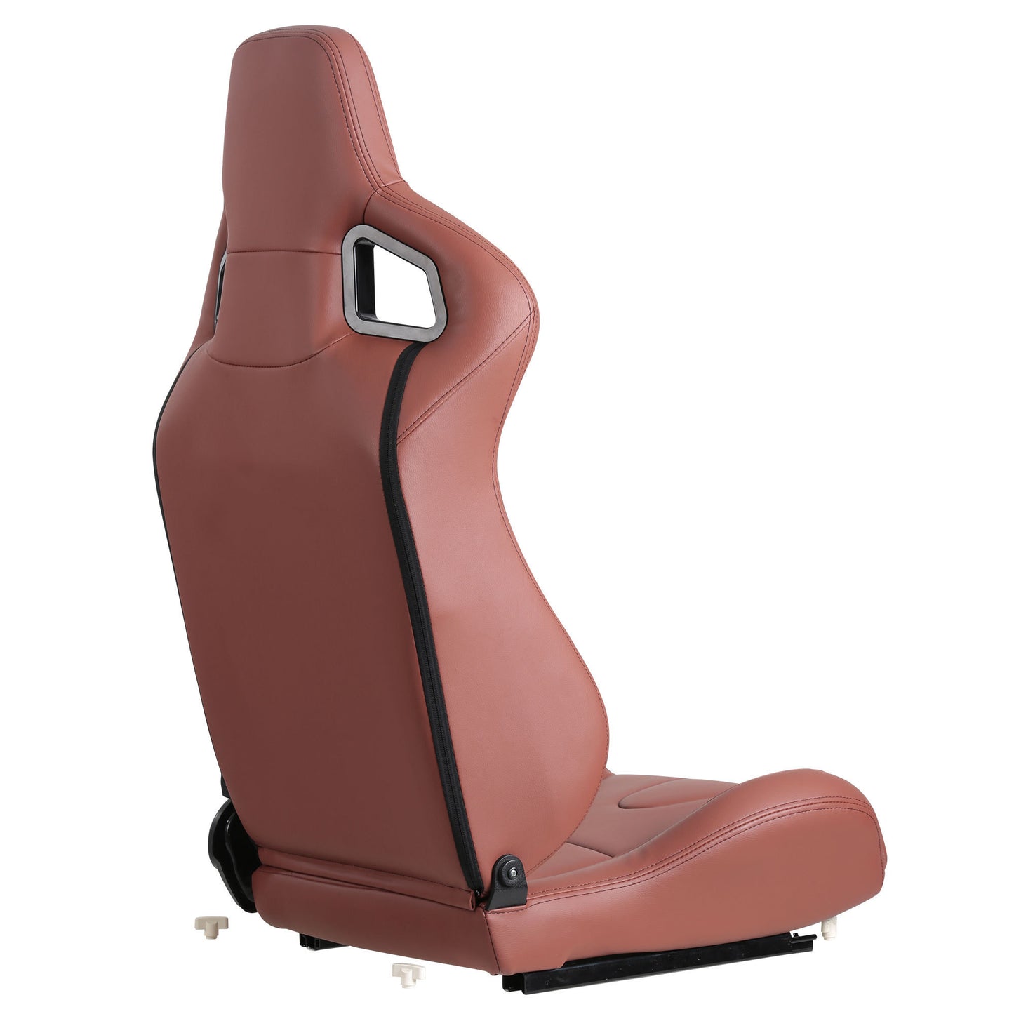 2-Piece Ergonomic Racing Seats with Adjustable Double Slides in Vibrant Brick Red