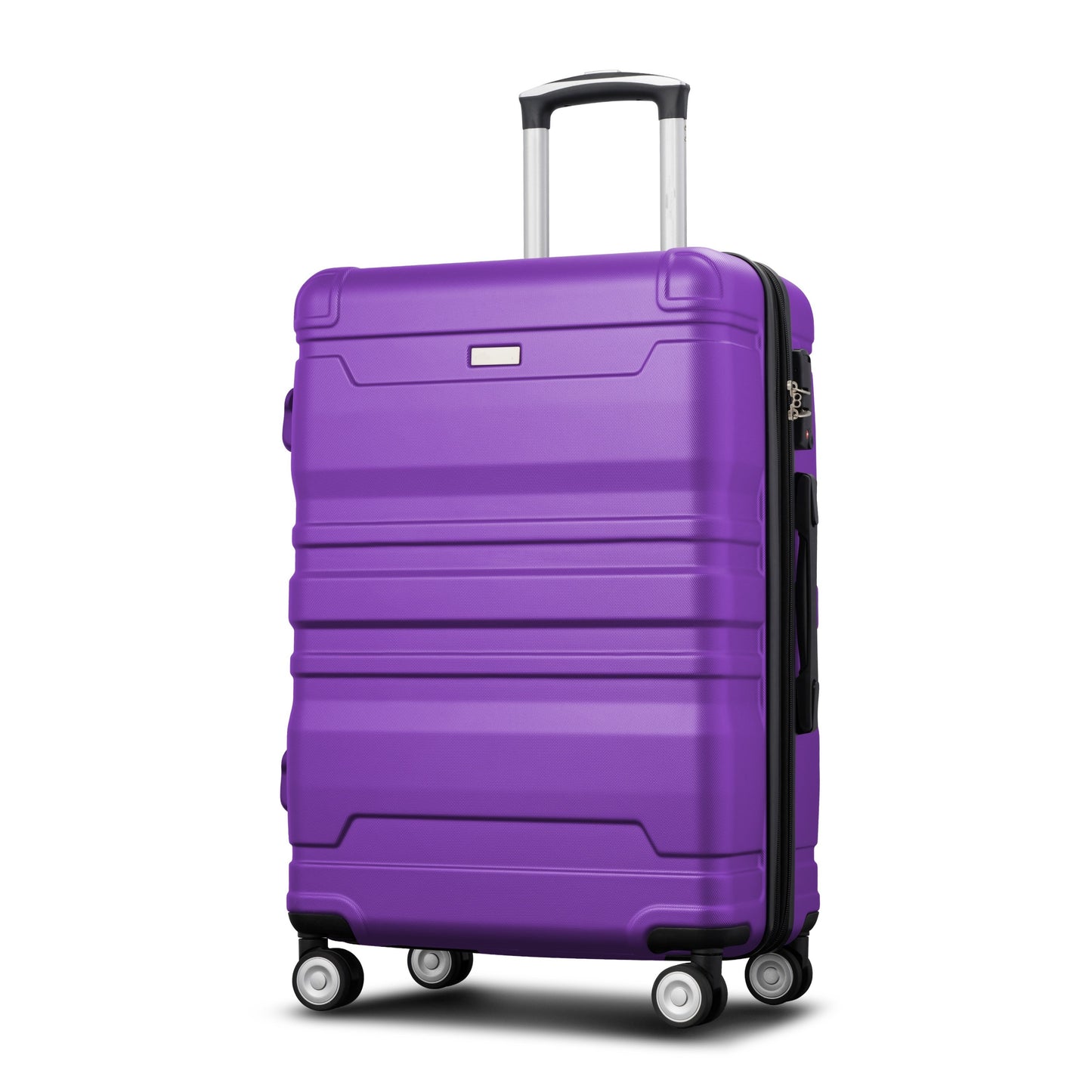 Luggage Sets New Model Expandable ABS Hardshell 3pcs Clearance Luggage Hardside Lightweight Durable Suitcase sets Spinner Wheels Suitcase with TSA Lock 20''24''28''(purple)