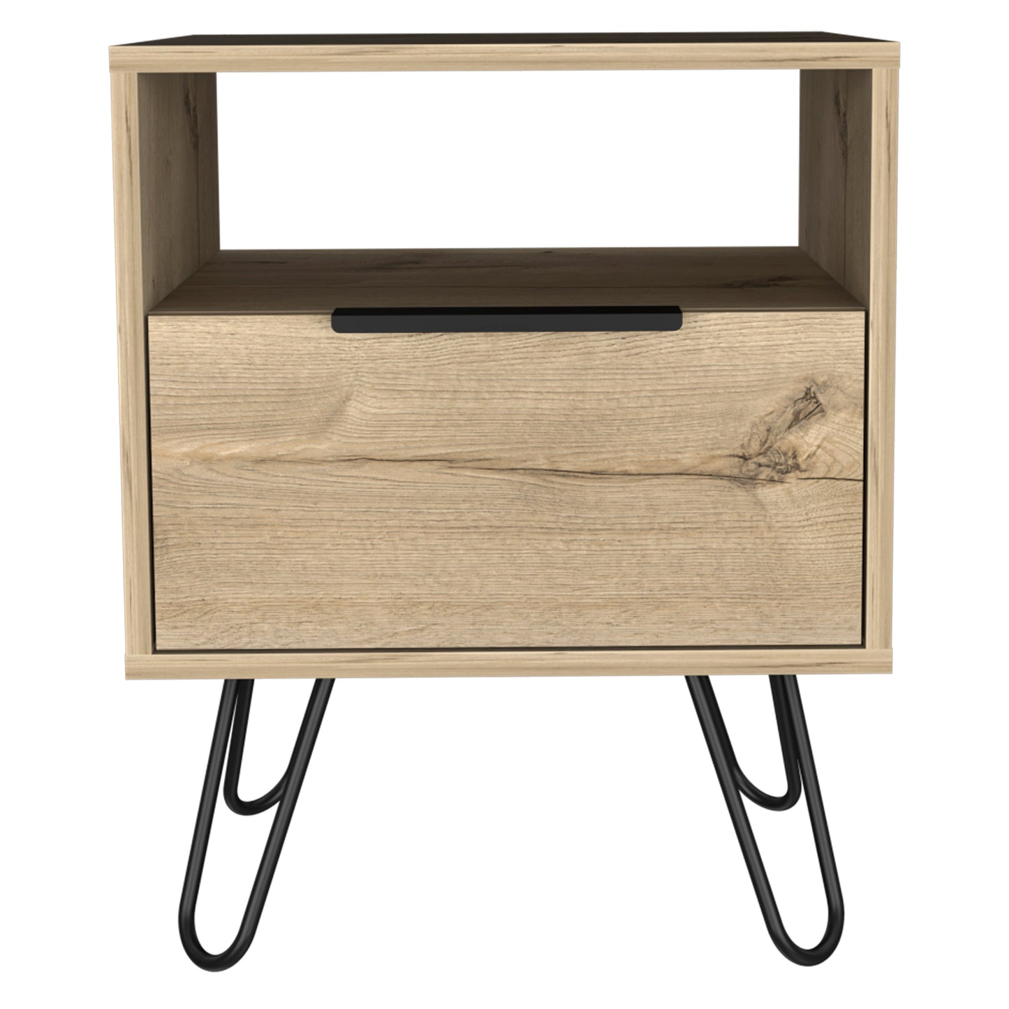 Eagle Creek 1-Shelf 1-Drawer Nightstand Light Oak