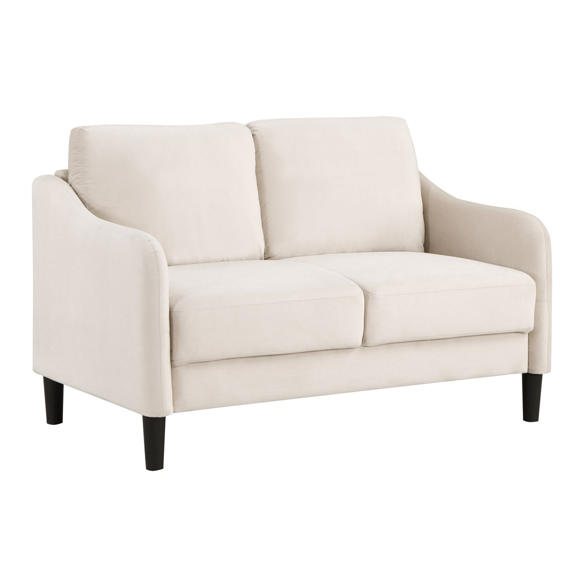 51.5 Modern Velvet Loveseat Sofa Bed, Beige