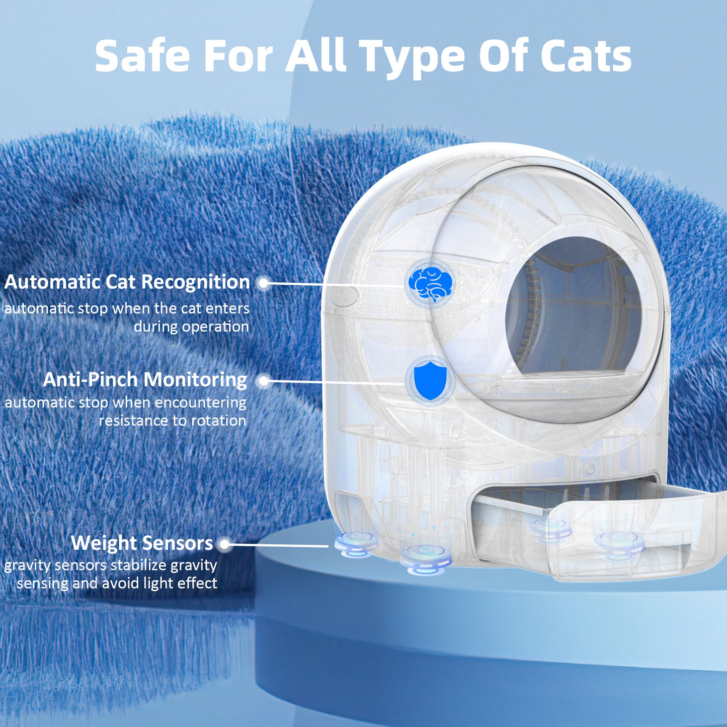 Self Cleaning Cat Litter Box, Automatic Cat Litter Box for Cat