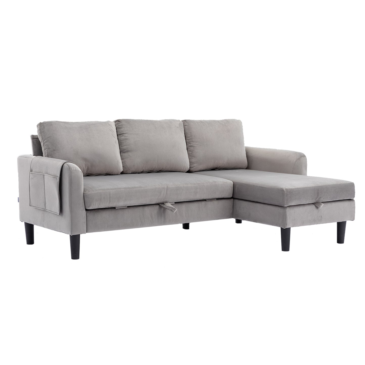 UNITED WE WIN Sectional Sofa Reversible Sectional Sleeper Sectional Sofa with Storage Chaise