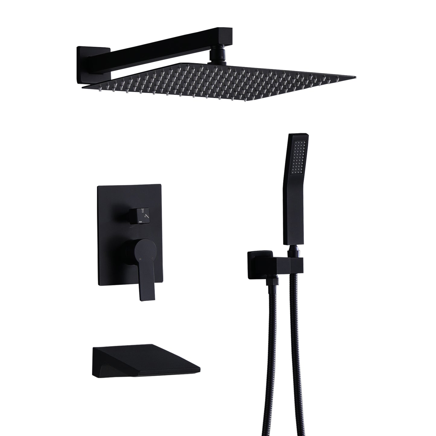 12-inch Luxury Shower System With Adjustable Handheld Shower Head