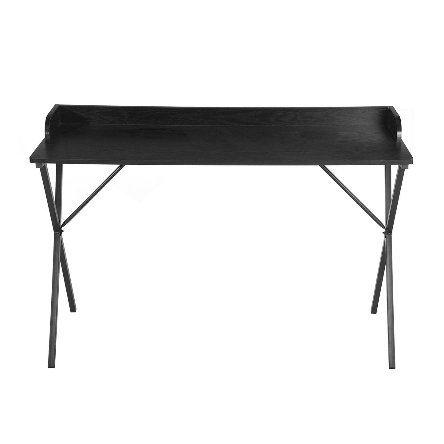 Black Rectangular Computer Desk with Metal Legs - 47.2 L