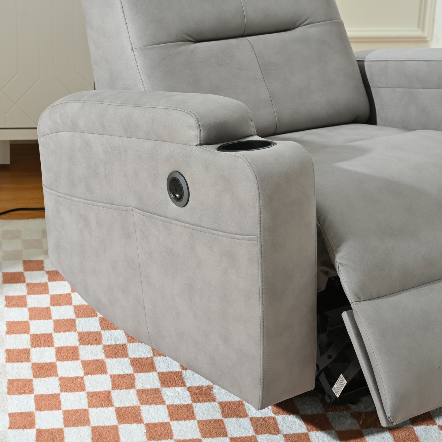 Comfortable Power Lift Recliner Chair for the Elderly with USB Charge Port (Light Gray)